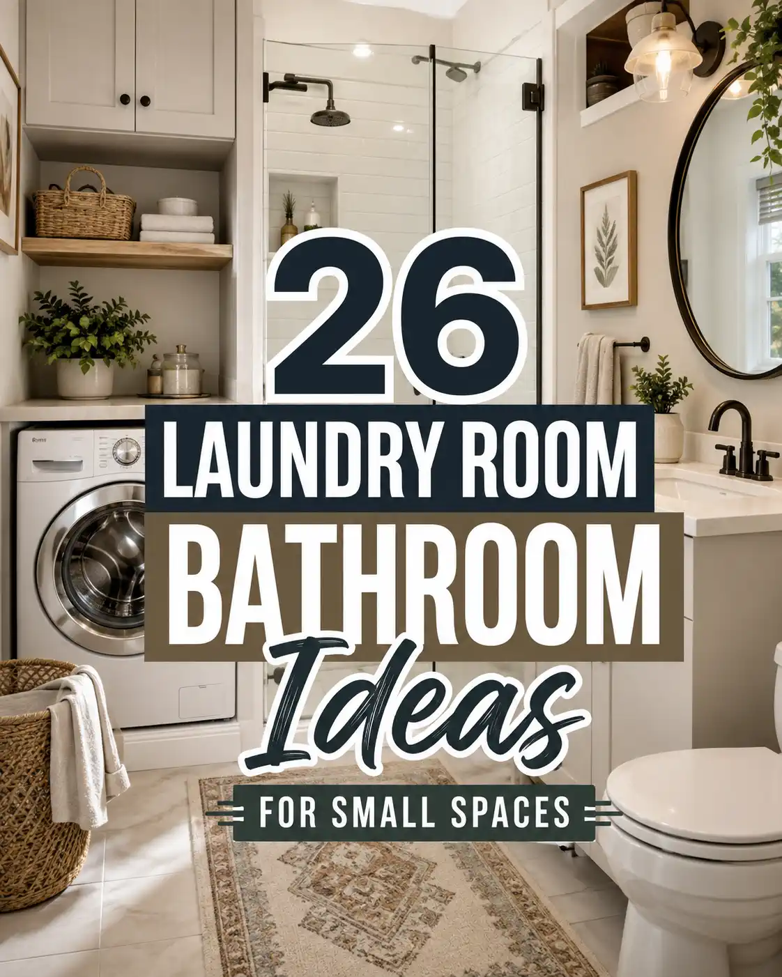 26 Laundry Room Bathroom Ideas That Make One Small Space Work Harder