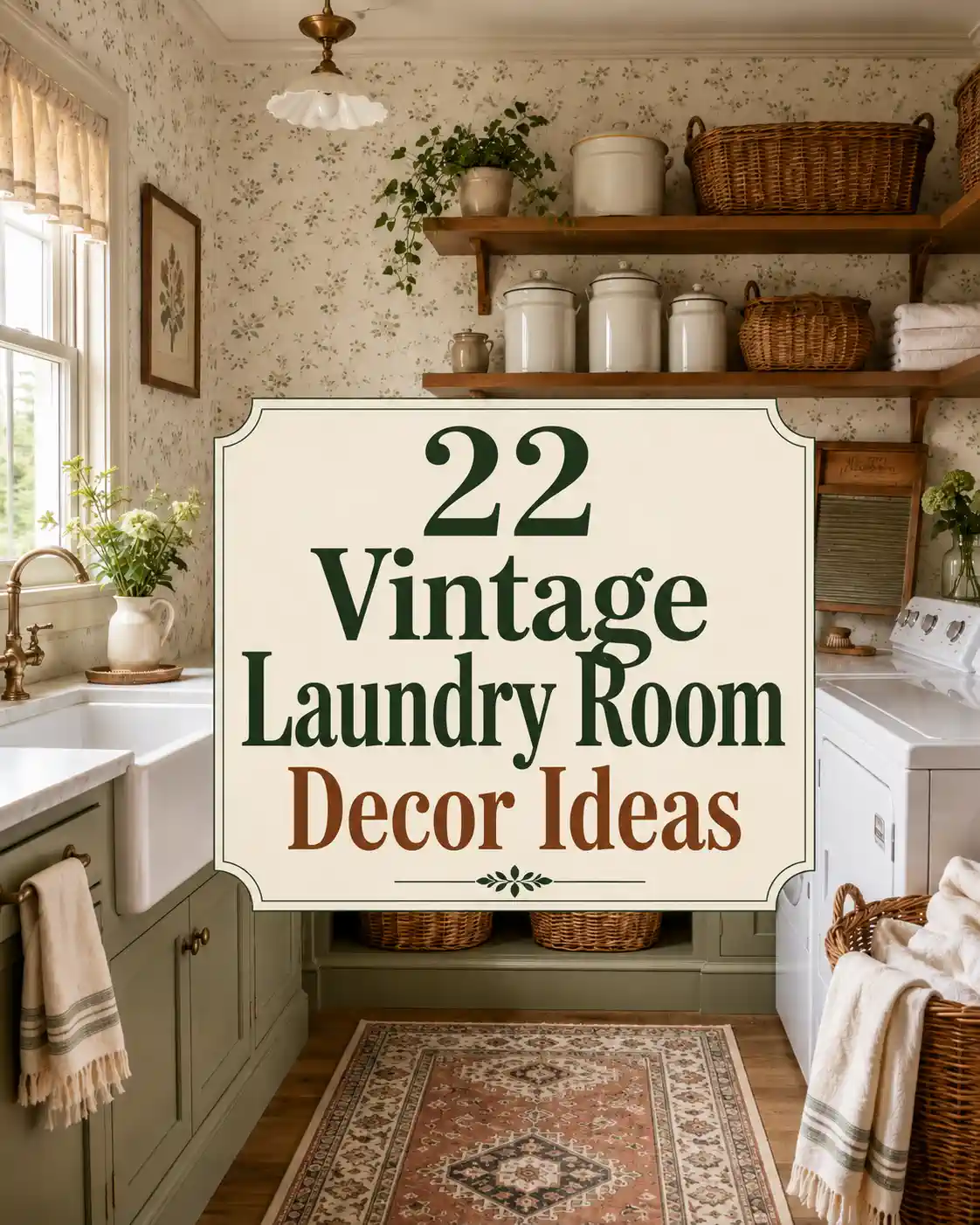 22 Vintage Laundry Room Decor Ideas Full of Old-School Charm